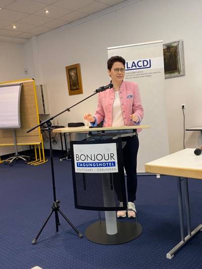 Vortrag der Ministerin der Justiz und fr Migration des Landes Baden-Wrttemberg Marion Gentges MdL
